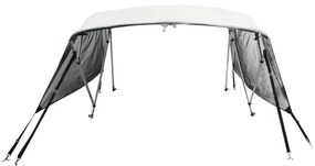 Toldo 4 arcos Bimini paredes malha laterais 243x(230-244)x137cm