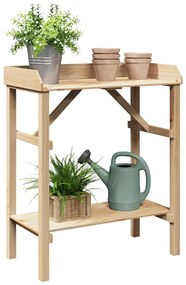 Mesa de Jardinagem 75 x 40 x 90 cm em Madeira de Pinheiro