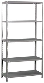 Estante com 5 Prateleiras METÁLICA ADVANTAGE MINI 5/300 CINZENTA Casa, Escritório, Garagem, Despensa, Sotão Capacidade P/ prateleira 75 Kg Dimensões 1