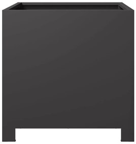 Vaso/floreira de jardim 40x40x40 cm aço preto