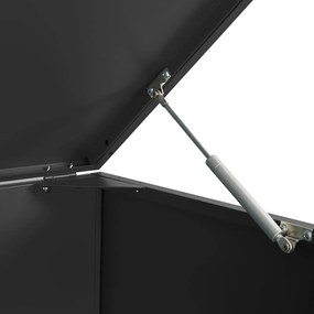 Abrigo para 5 caixotes do lixo 345x79x117 cm aço preto