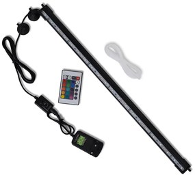 vidaXL Lâmpada para aquário RGB bolhas RGB 56,5 cm