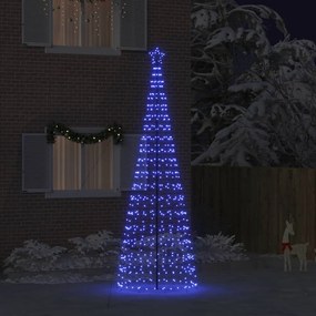 vidaXL Árvore de Natal LED com 800 LEDs Azul 400 cm Ferro
