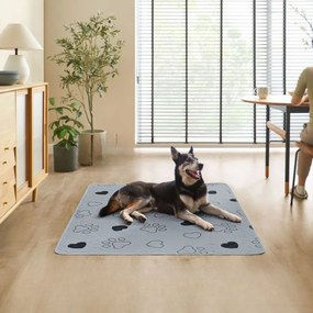 Conjunto de 2 Tapetes para cachorros laváveis, 152 x 122 cm,, tamanho XL cinzento