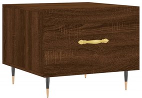 Mesa centro 2 pcs 50x50x40 cm madeira proc. carvalho castanho