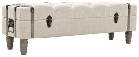 245763 vidaXL Banco de arrumação madeira maciça e aço 111x34x37 cm