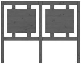 Cabeceira de cama 125,5x4x100 cm pinho maciço cinzento