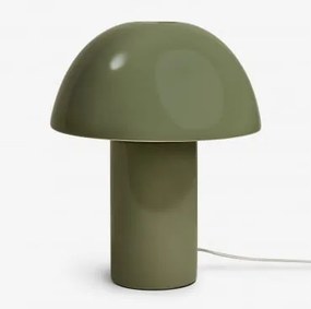Candeeiro De Mesa Em Cerâmica Kisvea Verde Azeitona Intenso - Sklum