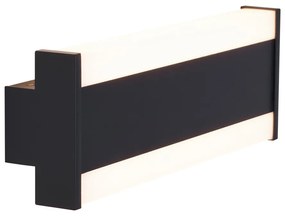 Candeeiro de Parede Moderno Preto 30cm incl. LED CCT IP54 - Vanya Moderno
