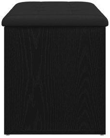 Banco de Armazenamento vidaXL Madeira de Carvalho Preto 80x40x45 cm Ma