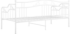 Sofá-cama 90x200 cm metal branco