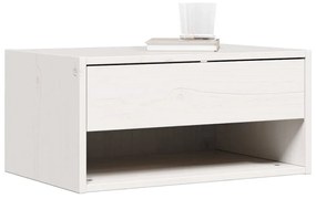 Mesa de Cabeceira Montada na Parede Branco 50 x 32,5 x 24 cm