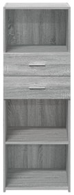 Armário alto 45x42,5x124 cm derivados de madeira cinza sonoma