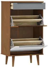 Sapateira MOLDE 59,5x35x103 cm pinho maciço castanho