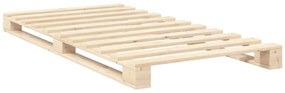 Estrutura de cama com cabeceira 100x200cm pinho maciço