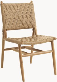 Cadeiras de jantar para jardim em madeira de teca Laroc, conjunto de 2