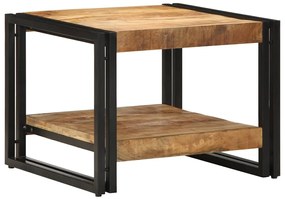 Mesa de centro 50x50x38 cm madeira de mangueira áspera maciça