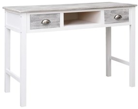 284153 vidaXL Secretária 110x45x76 cm madeira cinzento