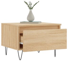 Mesas de centro 2 pcs 50x46x35cm deriv. madeira carvalho sonoma