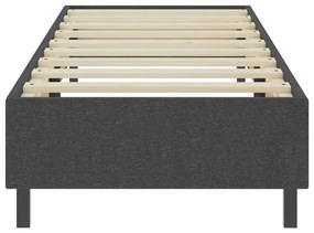 Cama boxspring 90x200 cm tecido cinzento