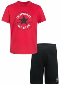 Conjunto Desportivo para Crianças Converse Core Tee Ft Short Preto Magenta 5-6 Anos