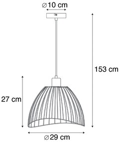 Candeeiro de suspensão de design preto 29 cm - Pua Design