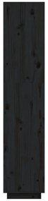 Estante/divisória 40x35x167 cm pinho maciço preto