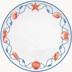 Pratos de jantar em porcelana Cote De Mer, conjunto de 4