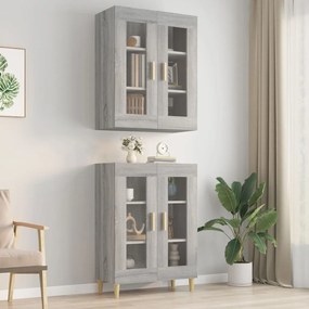 vidaXL Armário de parede suspenso 69,5x34x90 cm sonoma cinza