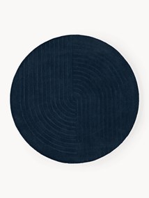 Tapete redondo em lã artesanal Mason