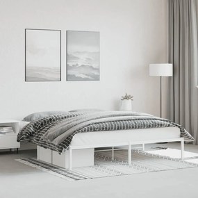 Estrutura de cama 180x200 cm metal branco