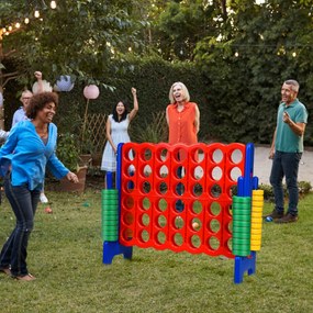 Jogo gigante Conecta 4 para interior e exterior para crianças e adultos 120 x 42 x 104 cm Azul