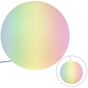 Candeeiro exterior inteligente branco 77 cm IP65 com LED - Nura Moderno