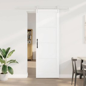 vidaXL Porta Deslizante Manual Branco 78 x 232 cm