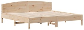 Cama sem colchão 200x200 cm madeira de pinho maciça