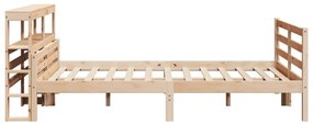Estrutura cama c/ cabeceira 120x190 cm pinho maciço