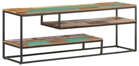 Móvel de TV 130x30x45 cm madeira recuperada maciça