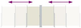 Toldo lateral retrátil 180x600 cm cor creme