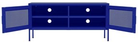 Móvel de TV aço 105x35x50 cm azul-marinho