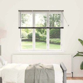 vidaXL Persiana de Janela com cortinas Outros Manual Preto 80 x 130 cm Alumínio