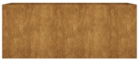 Canteiro elevado de jardim 200x80x80 cm aço corten