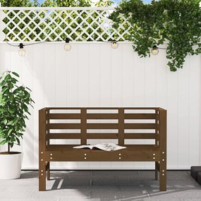 Banco de jardim 111,5x53x71 cm pinho maciço castanho-mel