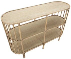 MESA CONSOLA PANAMA 3 PRATELE 120X37,5X80 CM CASTANHO