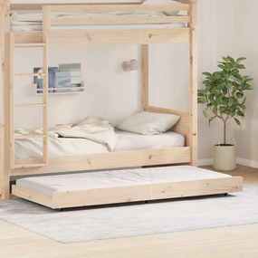vidaXL Estrutura da Cama Castanho 100 x 200 cm Madeira de pinho maciça