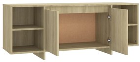 Móvel de TV 130x35x50 cm aglomerado cor carvalho sonoma