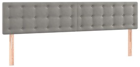 Cama boxspring com colchão 120x190 cm veludo cinzento-claro