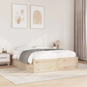Cama sem colchão 160x200 cm madeira de pinho maciça