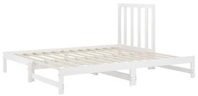 Sofá-cama de puxar 2x(90x200) cm pinho maciço branco