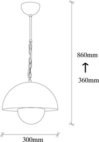 Candeeiro Suspenso Yanıgara – Preto – 30 x 30 cm