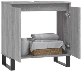 Armário casa de banho 58x33x60cm derivados madeira cinza sonoma